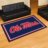 Ole Miss Rebels 5ft. x 8 ft. Plush Area Rug - Ole Miss