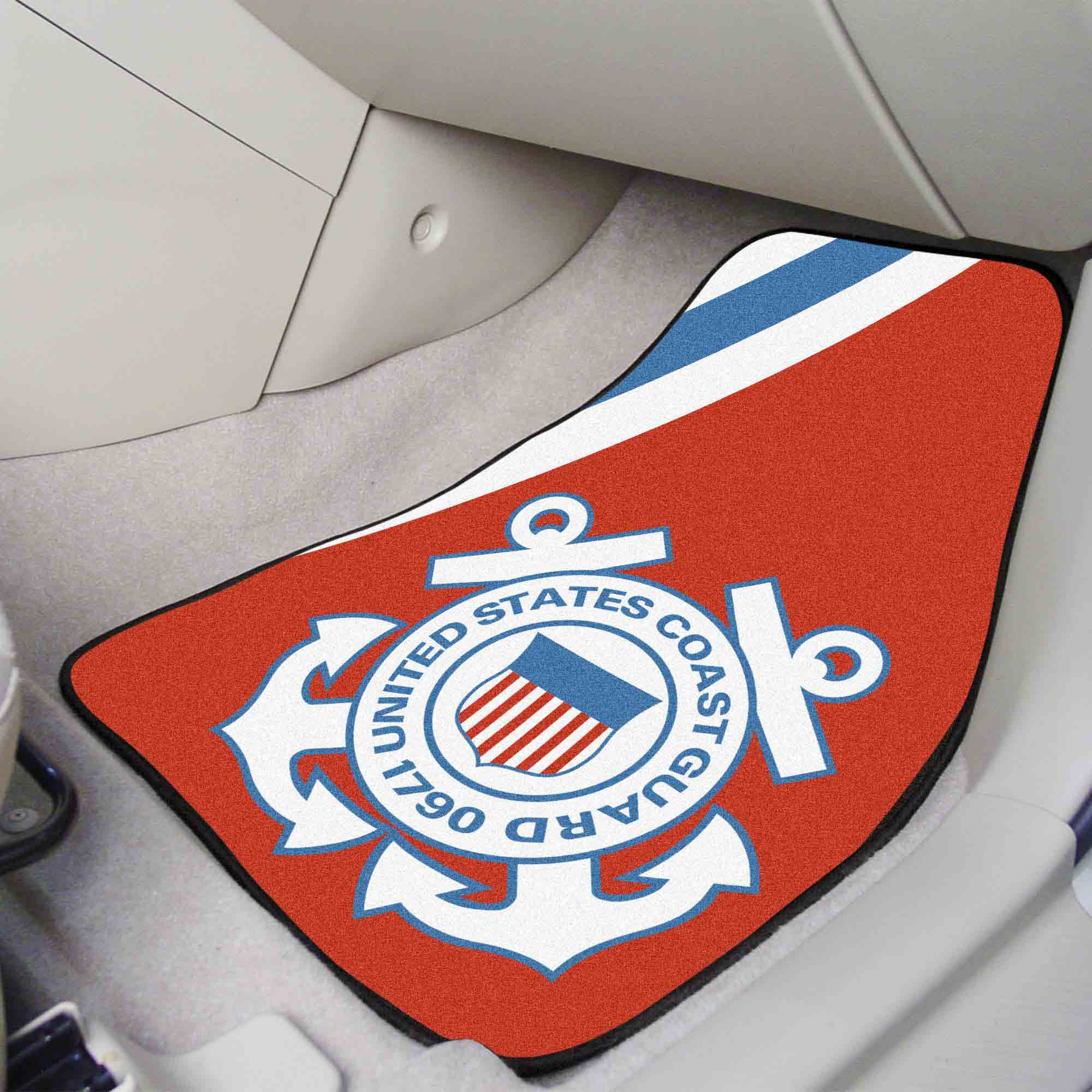 U.S. Coast Guard Front Carpet Car Mat Set - 2 Pieces