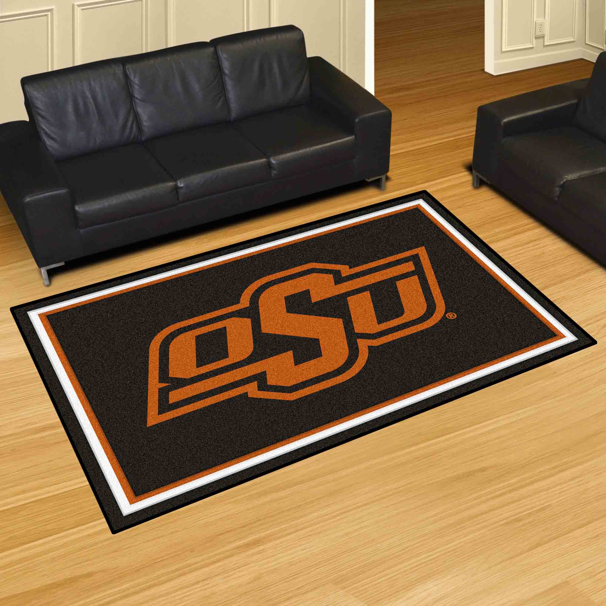 Oklahoma State Cowboys 5ft. x 8 ft. Plush Area Rug - Oklahoma State