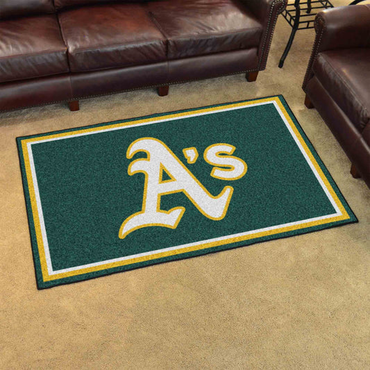 Oakland Athletics 4ft. x 6ft. Plush Area Rug - Oakland Athletics