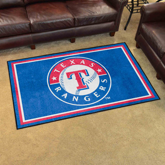 Texas Rangers 4ft. x 6ft. Plush Area Rug