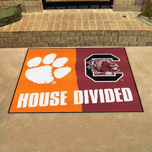 House Divided - Clemson / South Carolina House Divided House Divided Rug - 34 in. x 42.5 in. - House Divided - Clemson / South Carolina