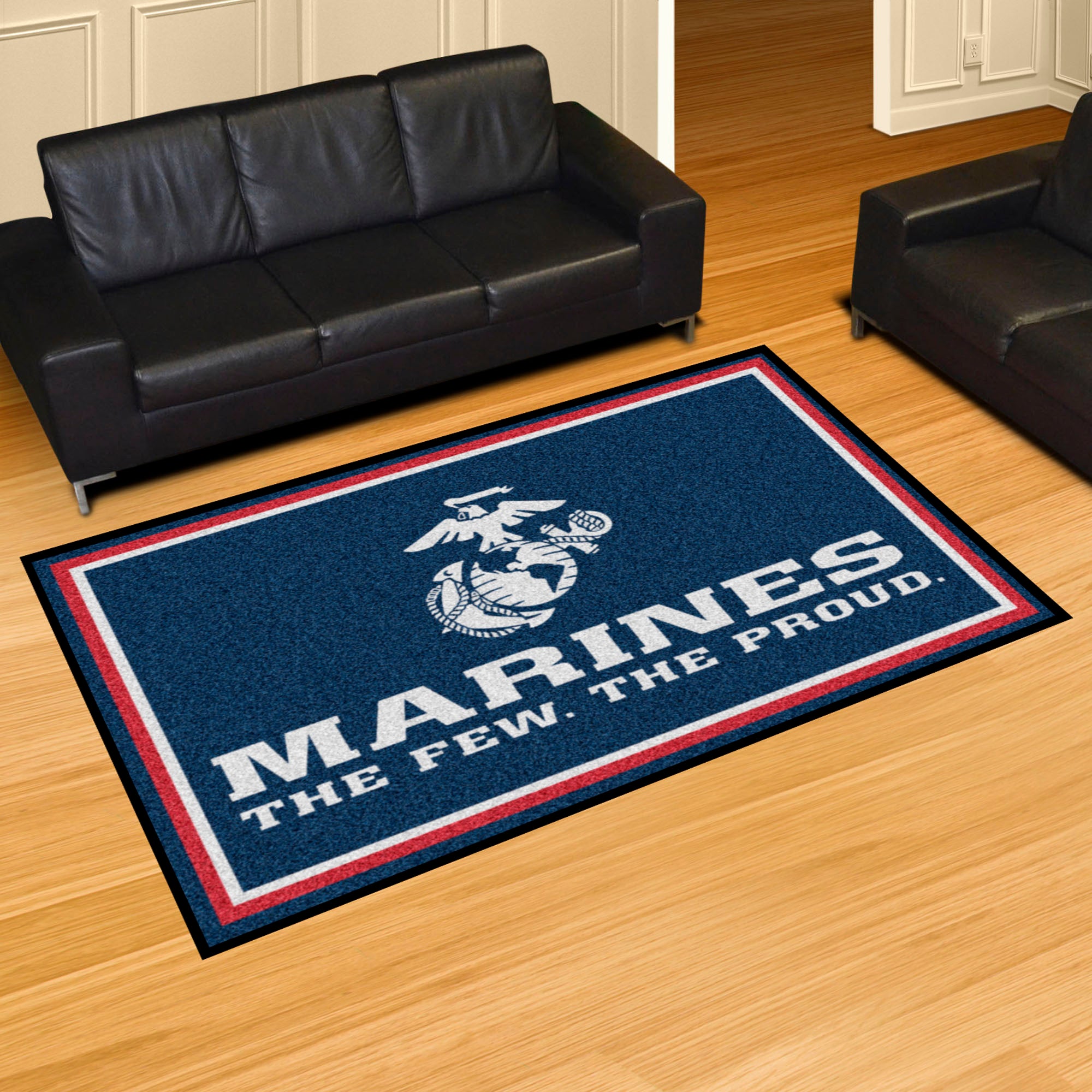 U.S. Marines 5ft. x 8 ft. Plush Area Rug