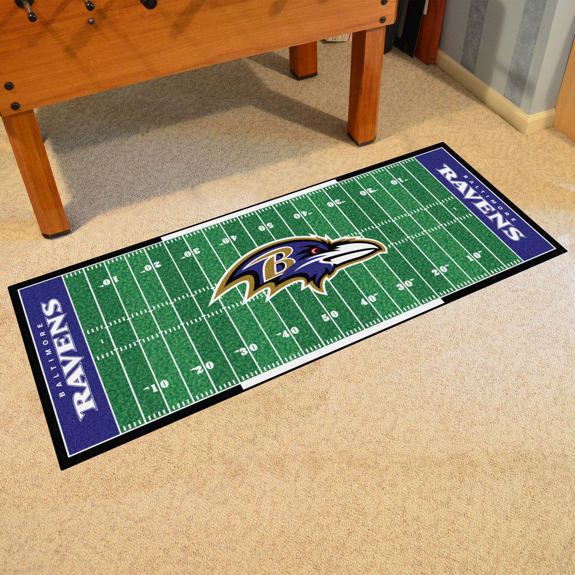 Baltimore Ravens Field Runner Mat - 30in. x 72in. - Baltimore Ravens