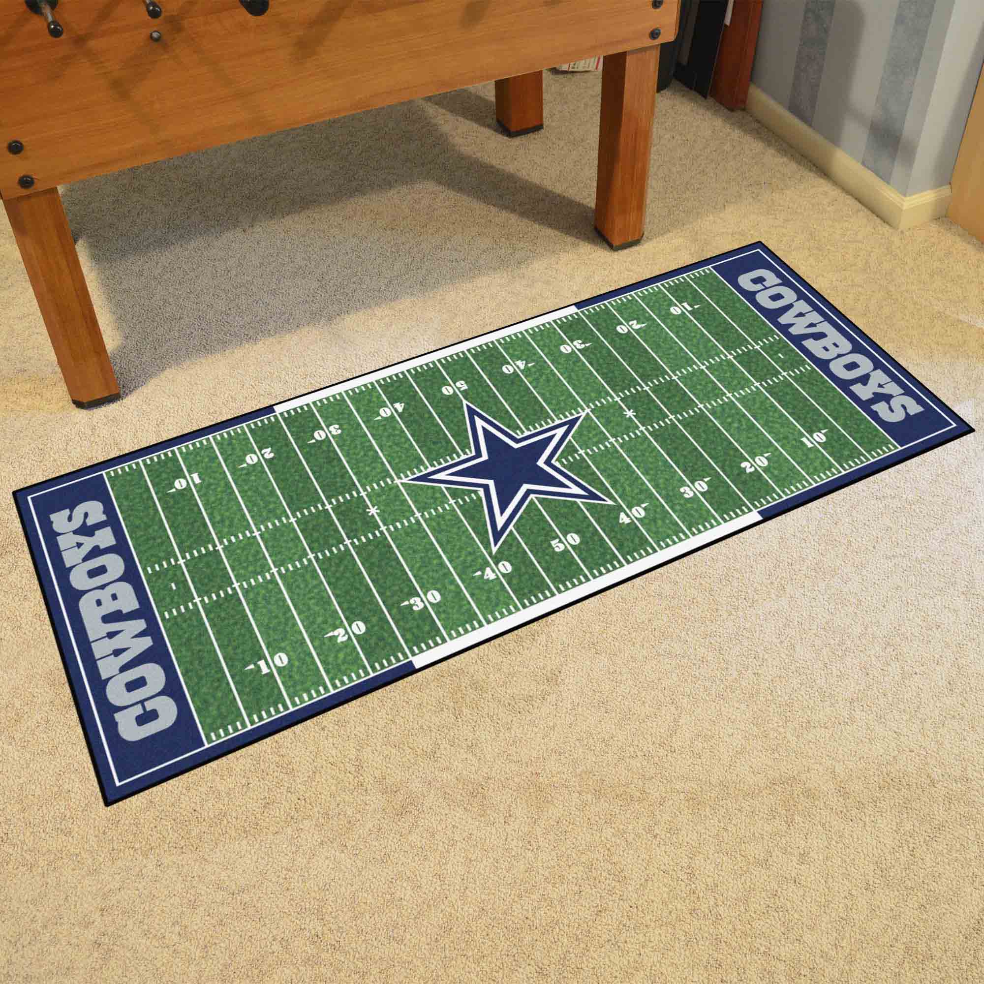 Dallas Cowboys Field Runner Mat - 30in. x 72in. - Dallas Cowboys