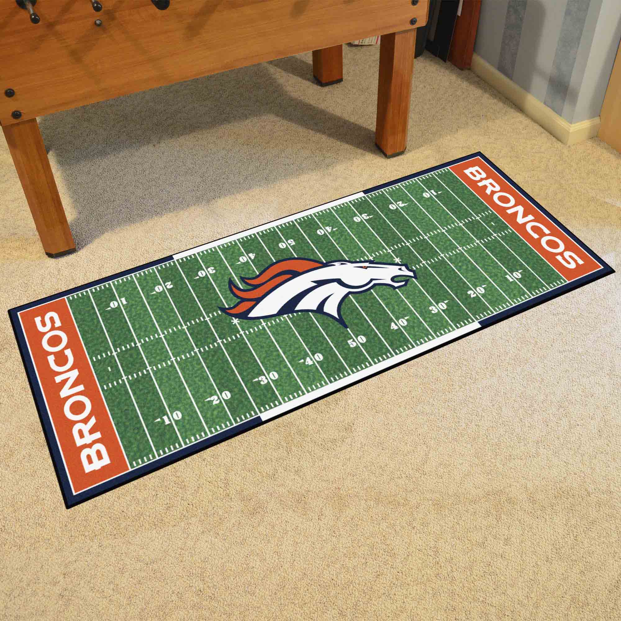 Denver Broncos Field Runner Mat - 30in. x 72in. - Denver Broncos