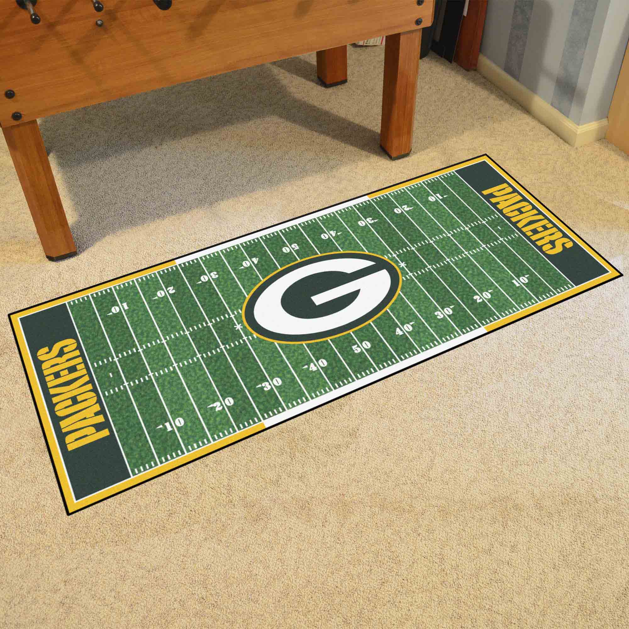 Green Bay Packers Field Runner Mat - 30in. x 72in. - Green Bay Packers