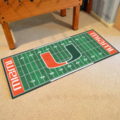 Miami Hurricanes Field Runner Mat - 30in. x 72in.