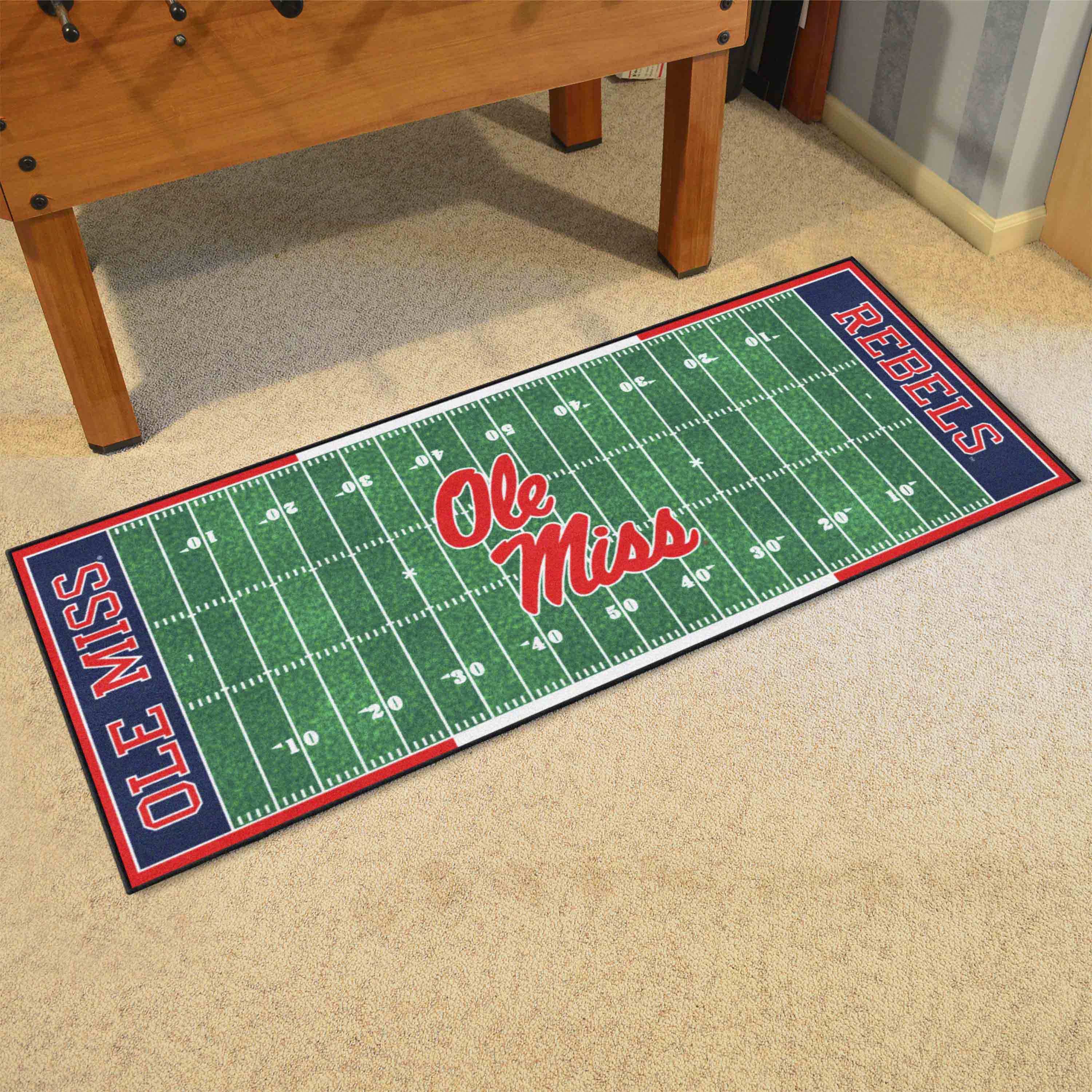 Ole Miss Rebels Field Runner Mat - 30in. x 72in. - Ole Miss