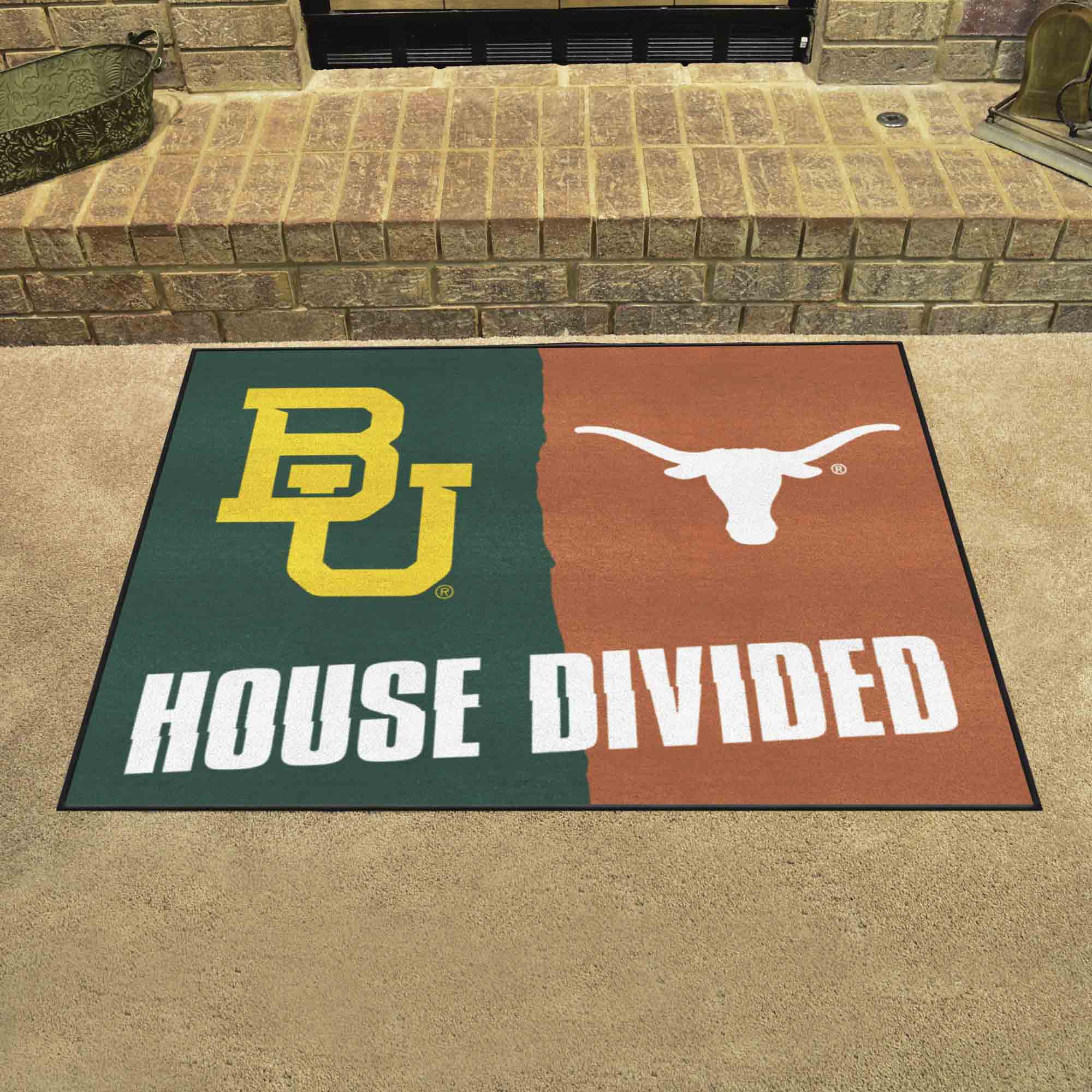 House Divided - Baylor / Texas House Divided House Divided Rug - 34 in. x 42.5 in. - House Divided - Baylor / Texas