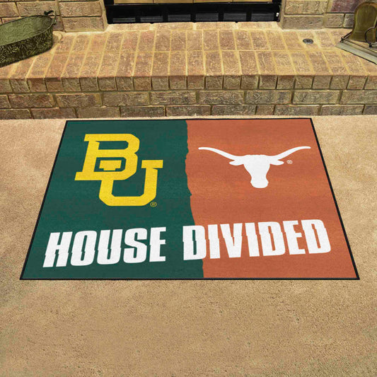 House Divided - Baylor / Texas House Divided House Divided Rug - 34 in. x 42.5 in. - House Divided - Baylor / Texas