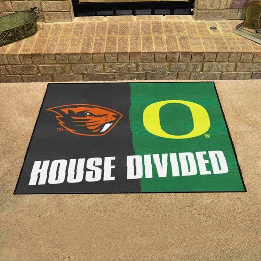 House Divided - Oregon / Oregon State House Divided House Divided Rug - 34 in. x 42.5 in. - House Divided - Oregon / Oregon State