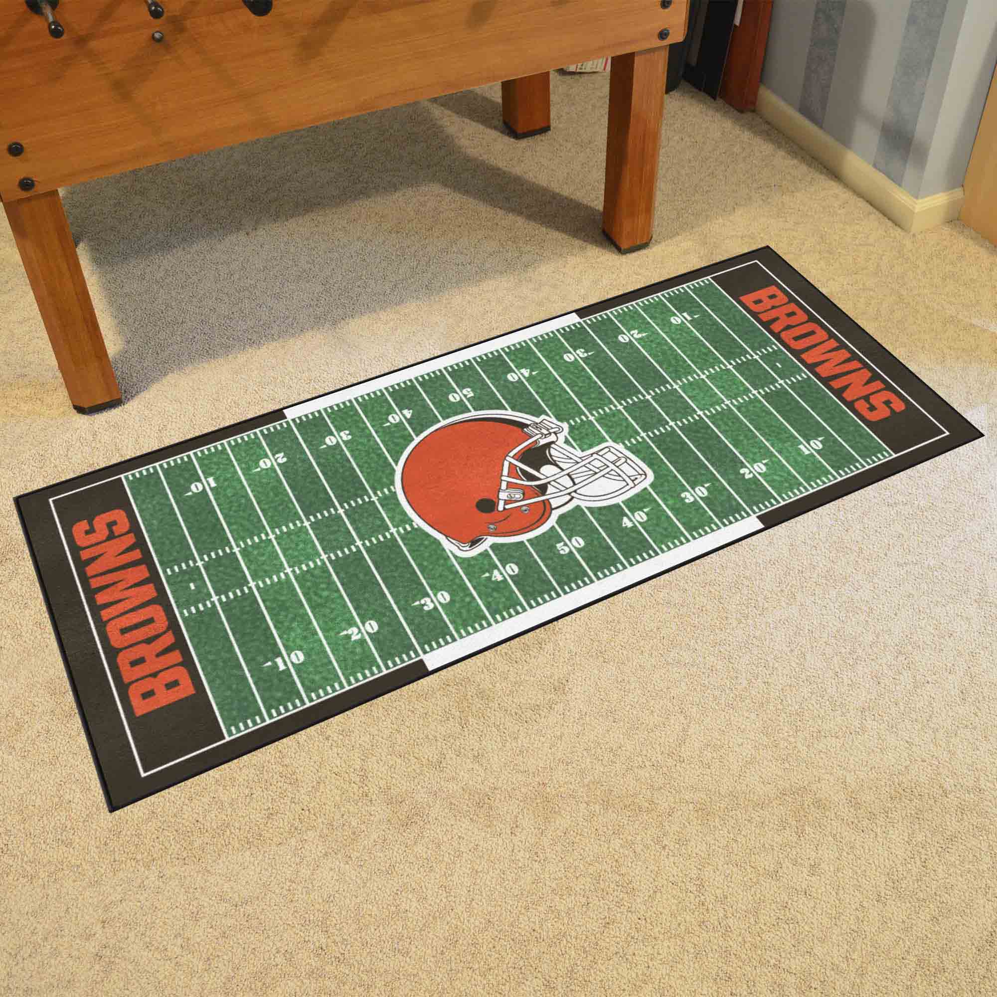 Cleveland Browns Field Runner Mat - 30in. x 72in. - Cleveland Browns