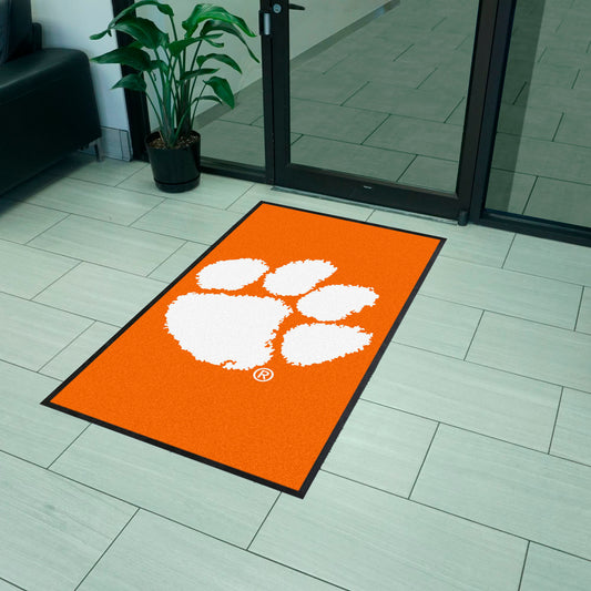 Clemson 3X5 High-Traffic Mat with Durable Rubber Backing - Portrait Orientation - Clemson