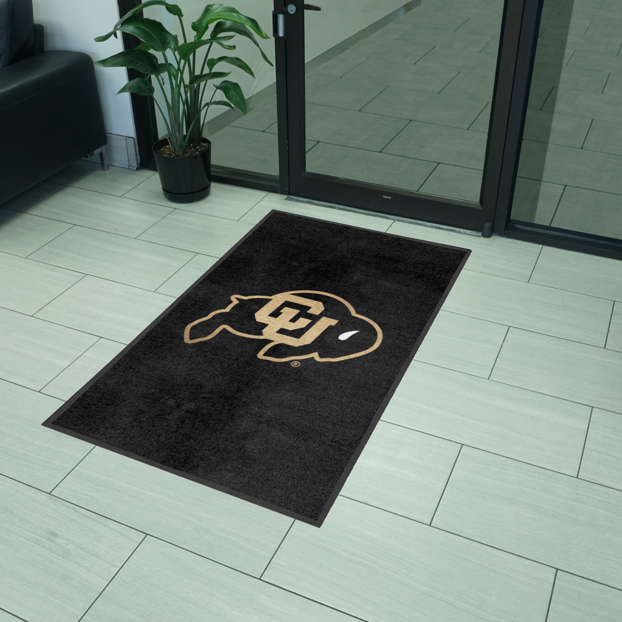 Colorado Buffaloes 3X5 High-Traffic Mat with Durable Rubber Backing - Portrait Orientation