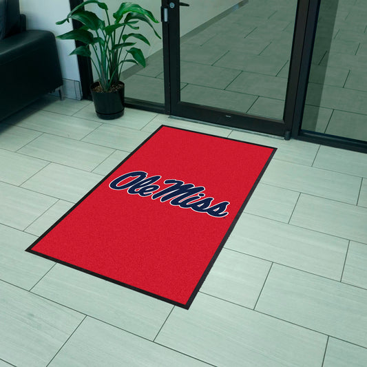 Ole Miss 3X5 High-Traffic Mat with Durable Rubber Backing - Portrait Orientation - Ole Miss