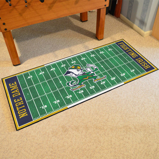 Notre Dame Fighting Irish Field Runner Mat - 30in. x 72in., Leprechaun