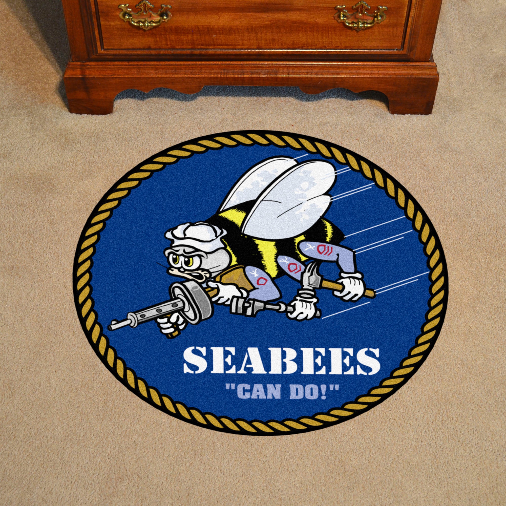 U.S. Navy 44in. Round Mat 