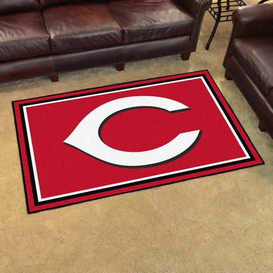 Cincinnati Reds 4ft. x 6ft. Plush Area Rug