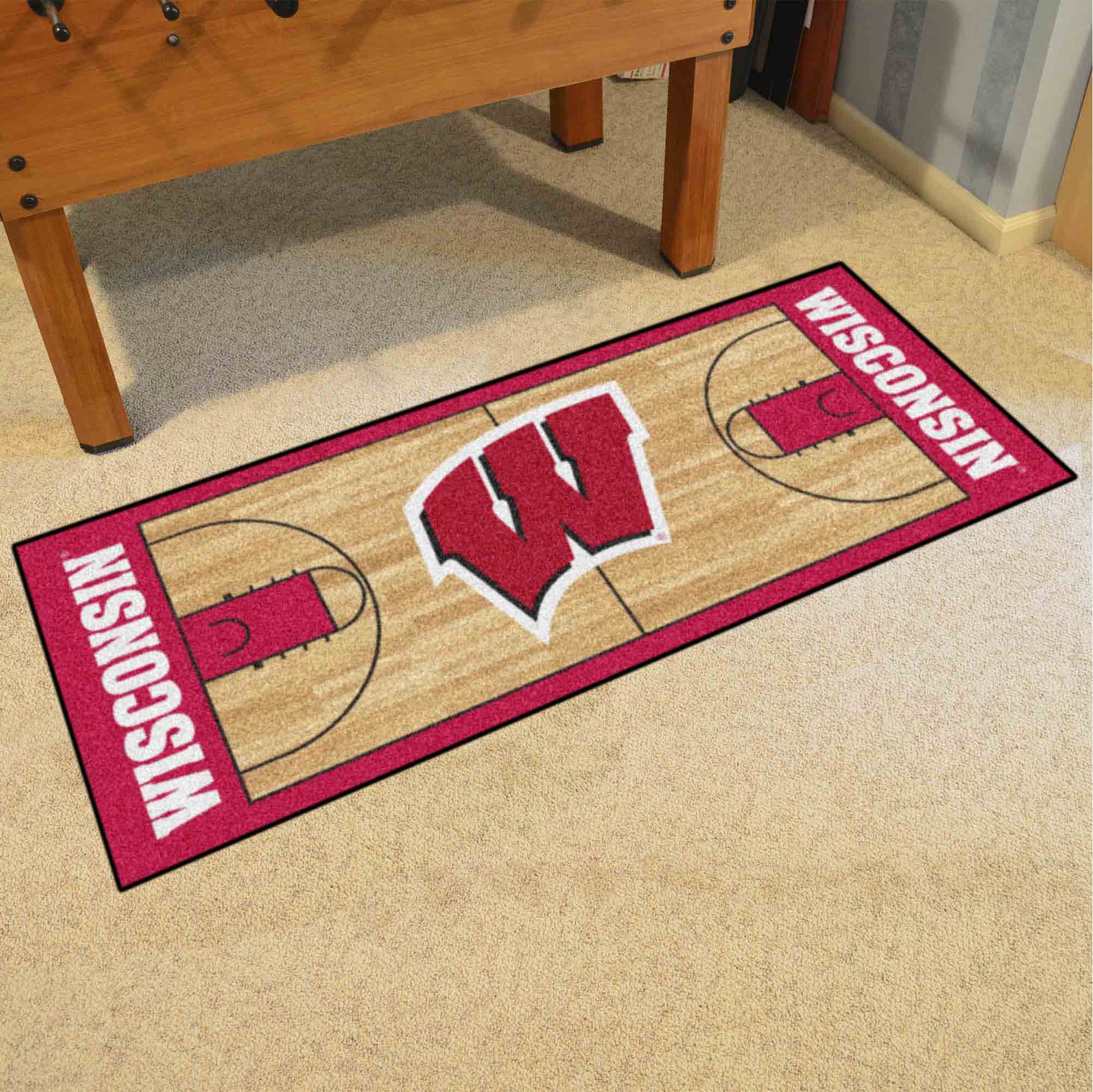 Wisconsin Badgers Court Runner Rug - 30in. x 72in.