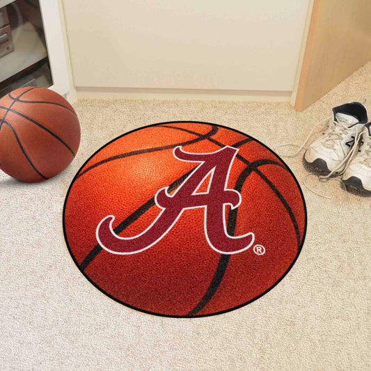 Alabama Crimson Tide Basketball Rug - 27in. Diameter, A Logo