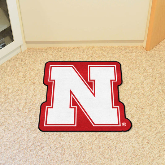 Nebraska Cornhuskers Mascot Rug - "Herbie Husker" Logo, Red - Nebraska