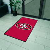 San Francisco 49ers 3X5 High-Traffic Mat with Durable Rubber Backing - Portrait Orientation