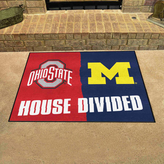 House Divided - Ohio State / Michigan House Divided House Divided Rug - 34 in. x 42.5 in. - House Divided - Ohio State / Michigan