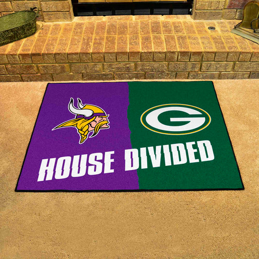 NFL House Divided - Vikings / Packers House Divided Rug - 34 in. x 42.5 in.