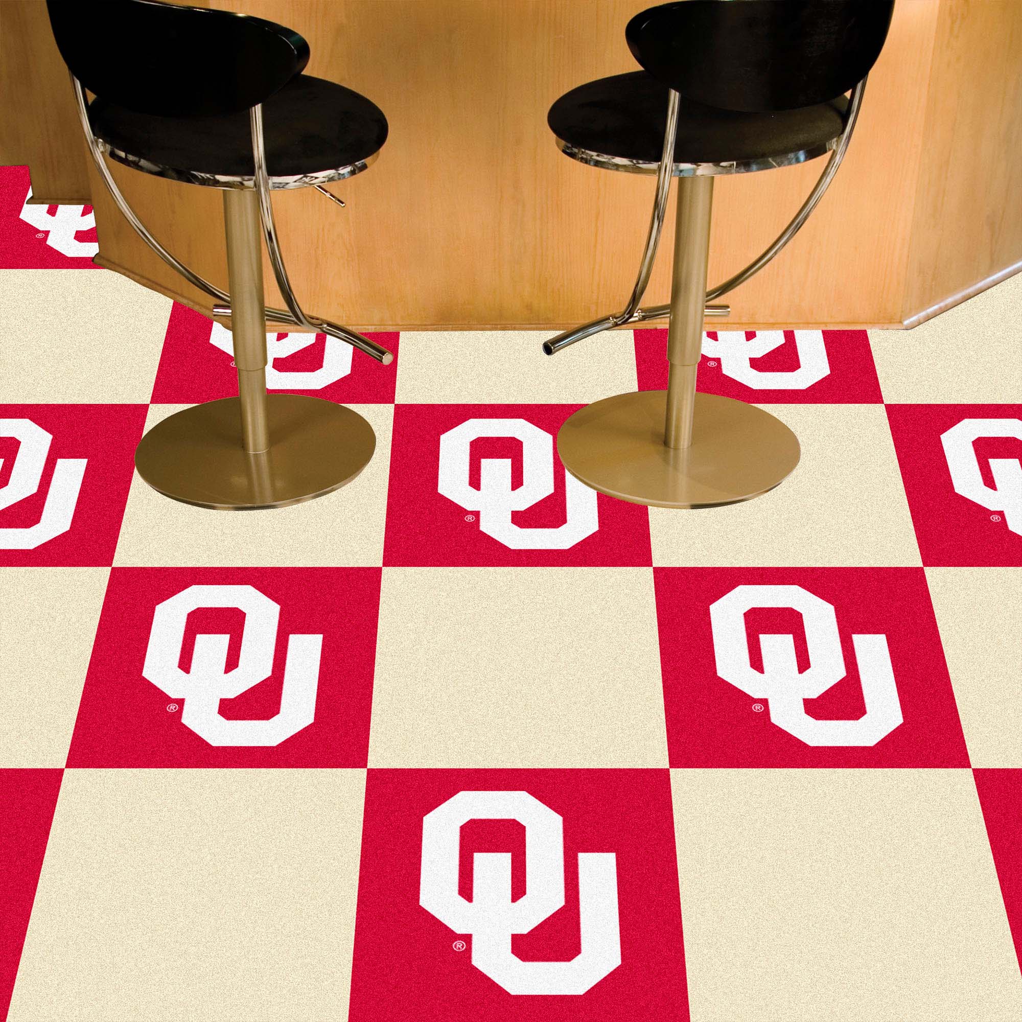 Oklahoma Sooners Team Carpet Tiles - 45 Sq Ft. - Oklahoma