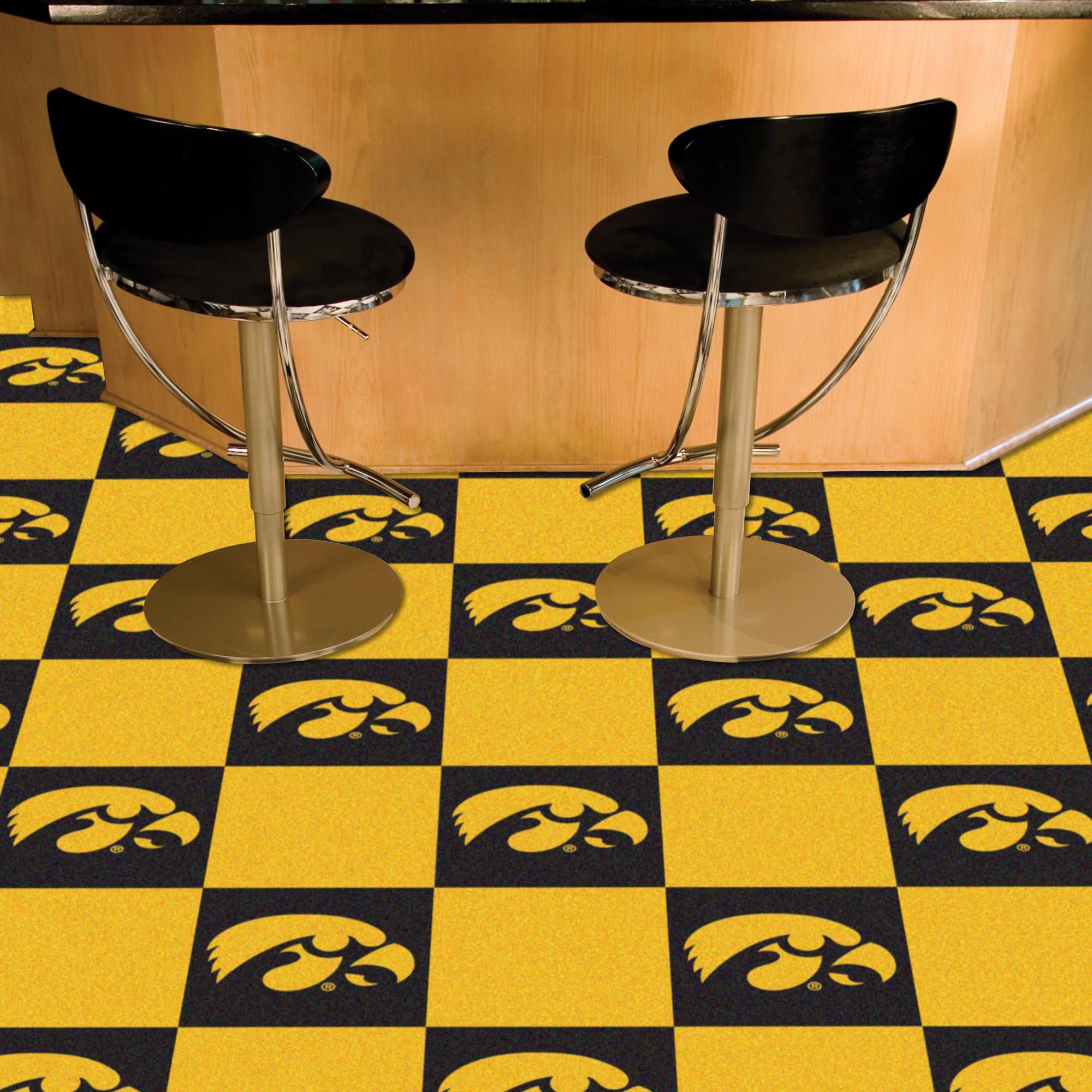 Iowa Hawkeyes Team Carpet Tiles - 45 Sq Ft.