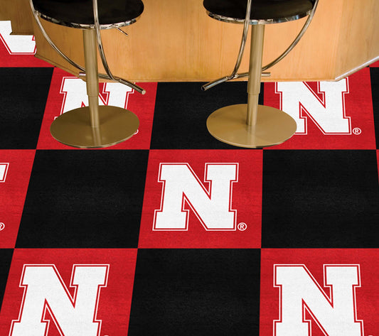 Nebraska Cornhuskers Team Carpet Tiles - 45 Sq Ft. - Nebraska