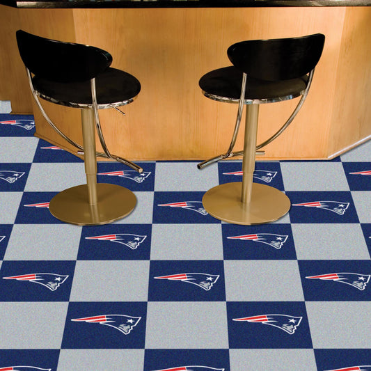 New England Patriots Team Carpet Tiles - 45 Sq Ft. - New England Patriots