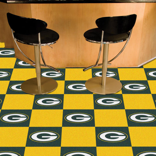 Green Bay Packers Team Carpet Tiles - 45 Sq Ft.