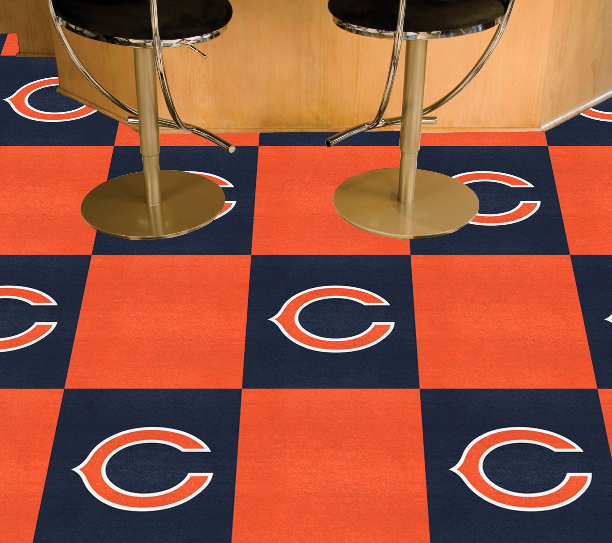 Chicago Bears Team Carpet Tiles - 45 Sq Ft.