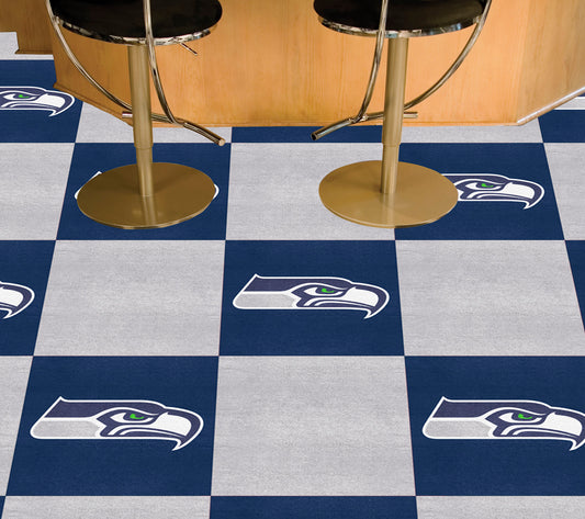 Seattle Seahawks Team Carpet Tiles - 45 Sq Ft.