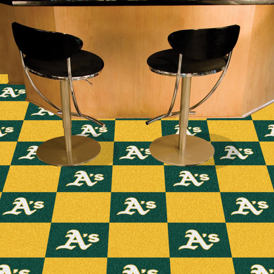 Oakland Athletics Team Carpet Tiles - 45 Sq Ft. - Oakland Athletics