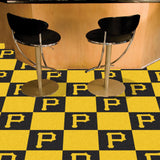 Pittsburgh Pirates "P" Hat Logo Team Carpet Tiles - 45 Sq Ft. - Pittsburgh Pirates