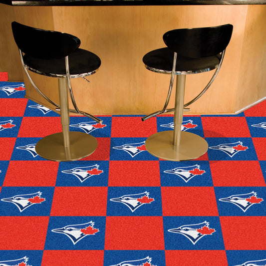 Toronto Blue Jays Red & Navy Team Carpet Tiles - 45 Sq Ft.