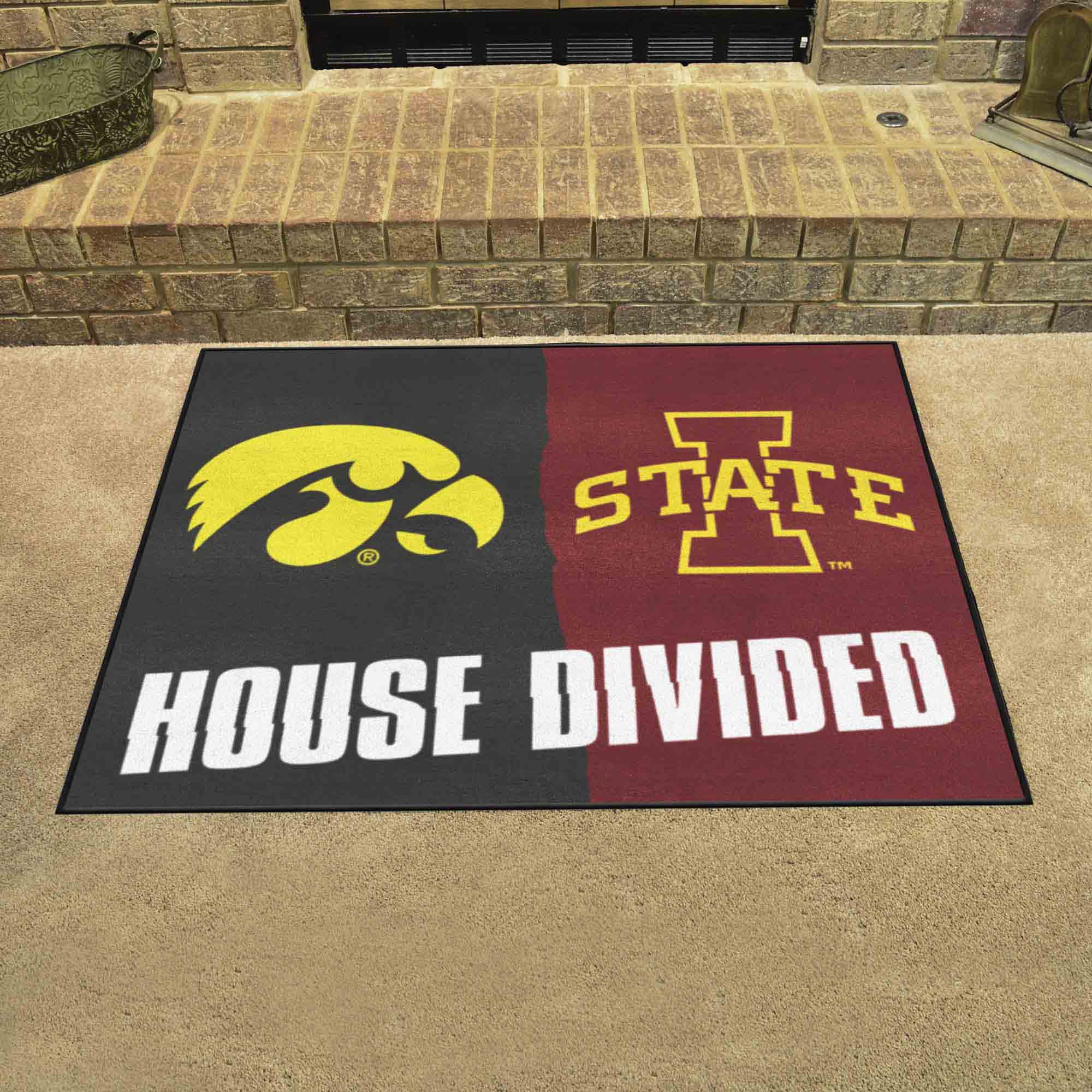 House Divided - Iowa / Iowa State House Divided House Divided Rug - 34 in. x 42.5 in. - House Divided - Iowa / Iowa State