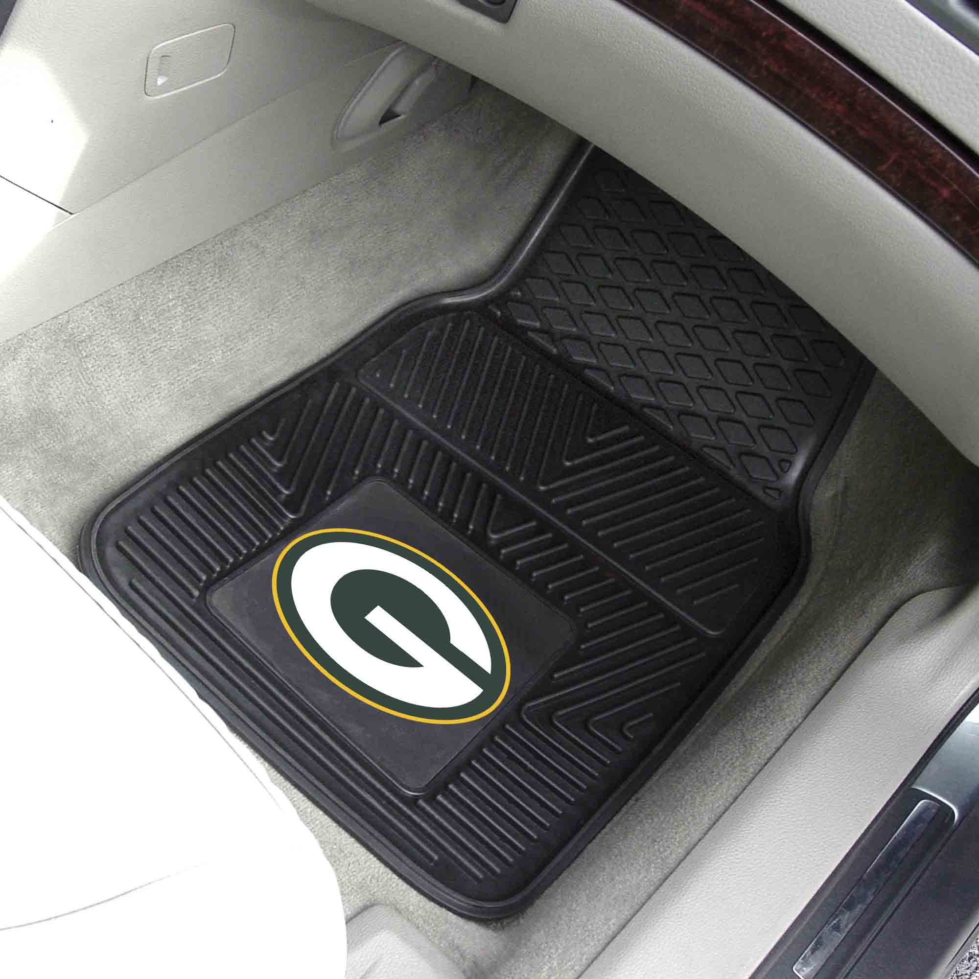 Green Bay Packers Heavy Duty Car Mat Set - 2 Pieces - Green Bay Packers