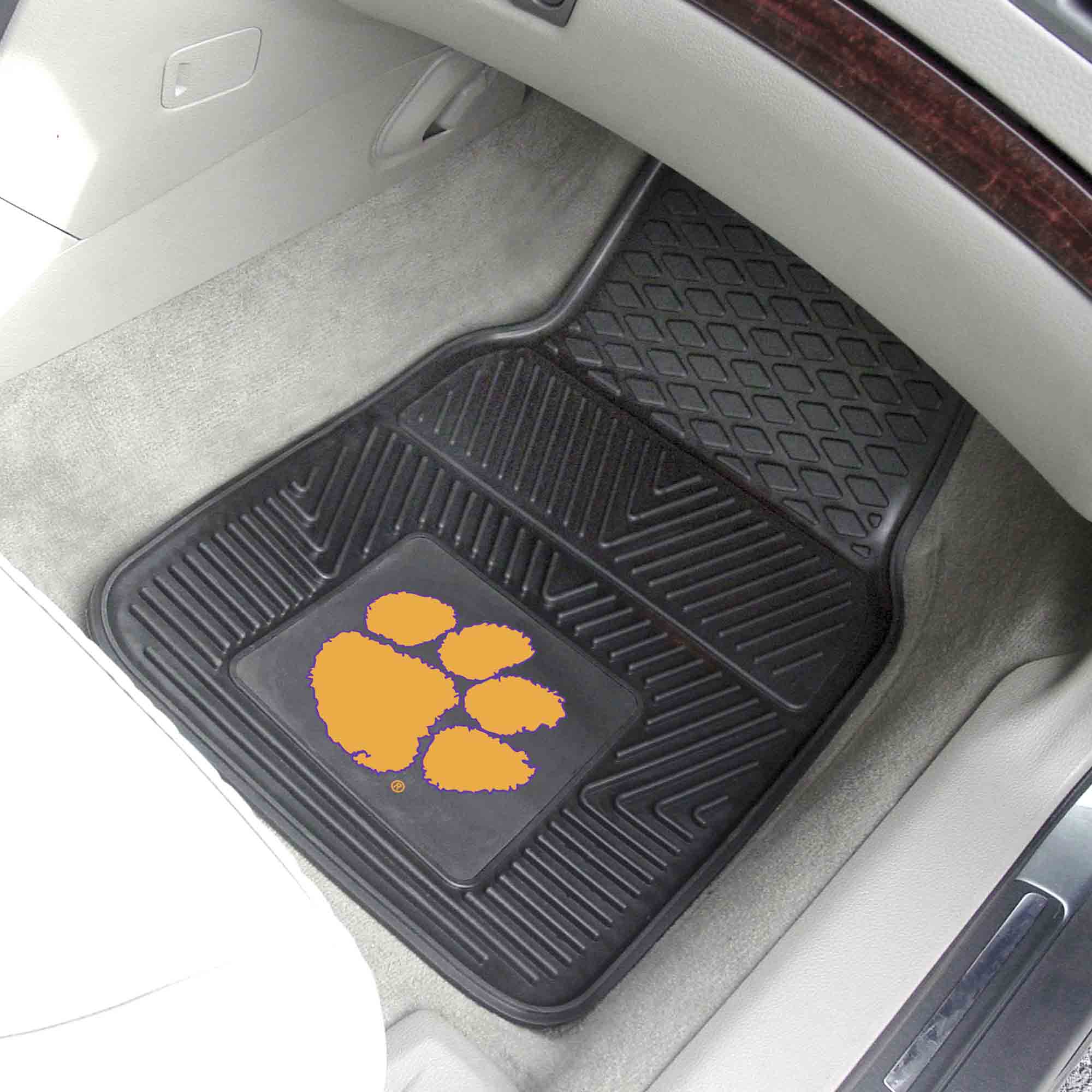 Clemson Tigers Heavy Duty Car Mat Set - 2 Pieces - Clemson