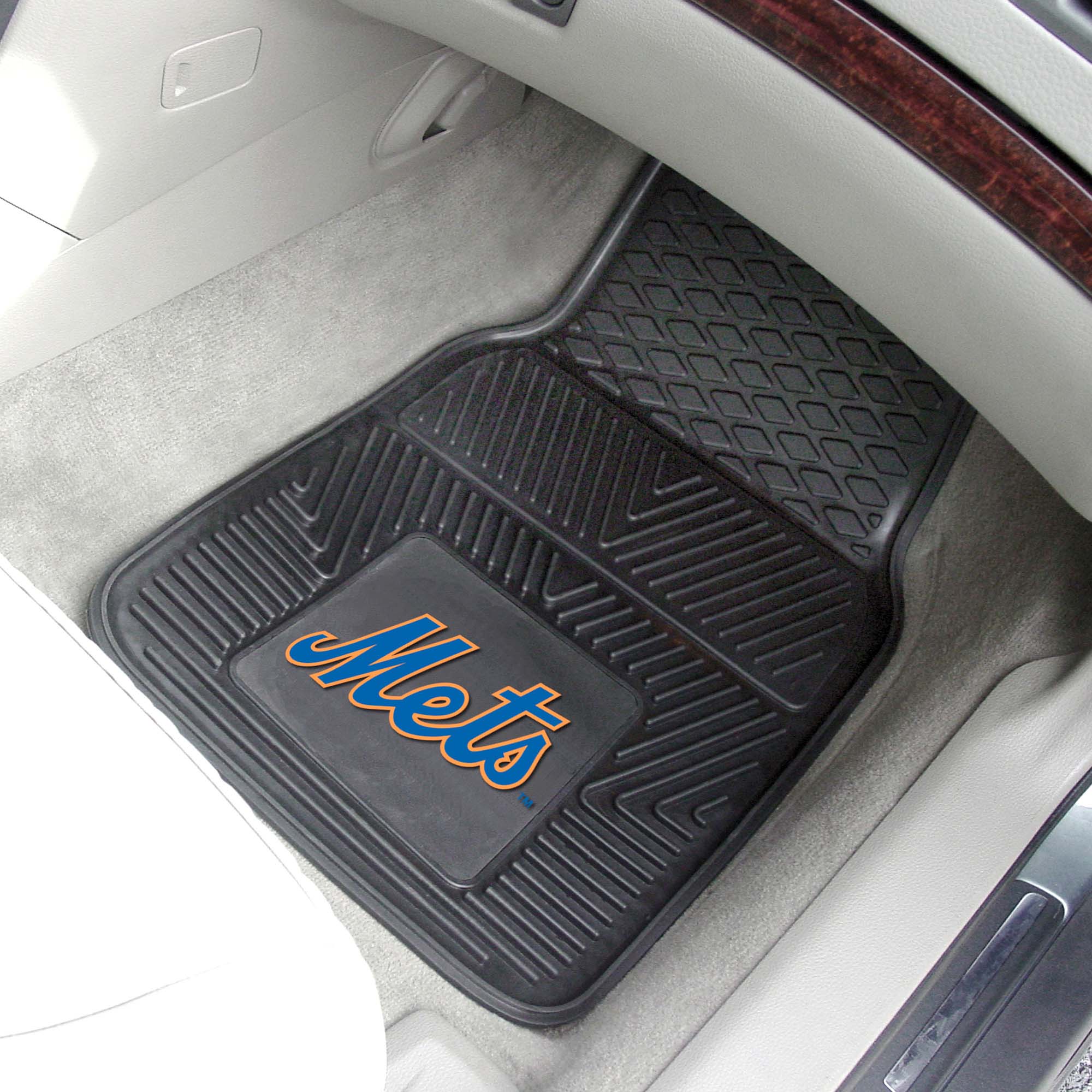 New York Mets Heavy Duty Car Mat Set - 2 Pieces