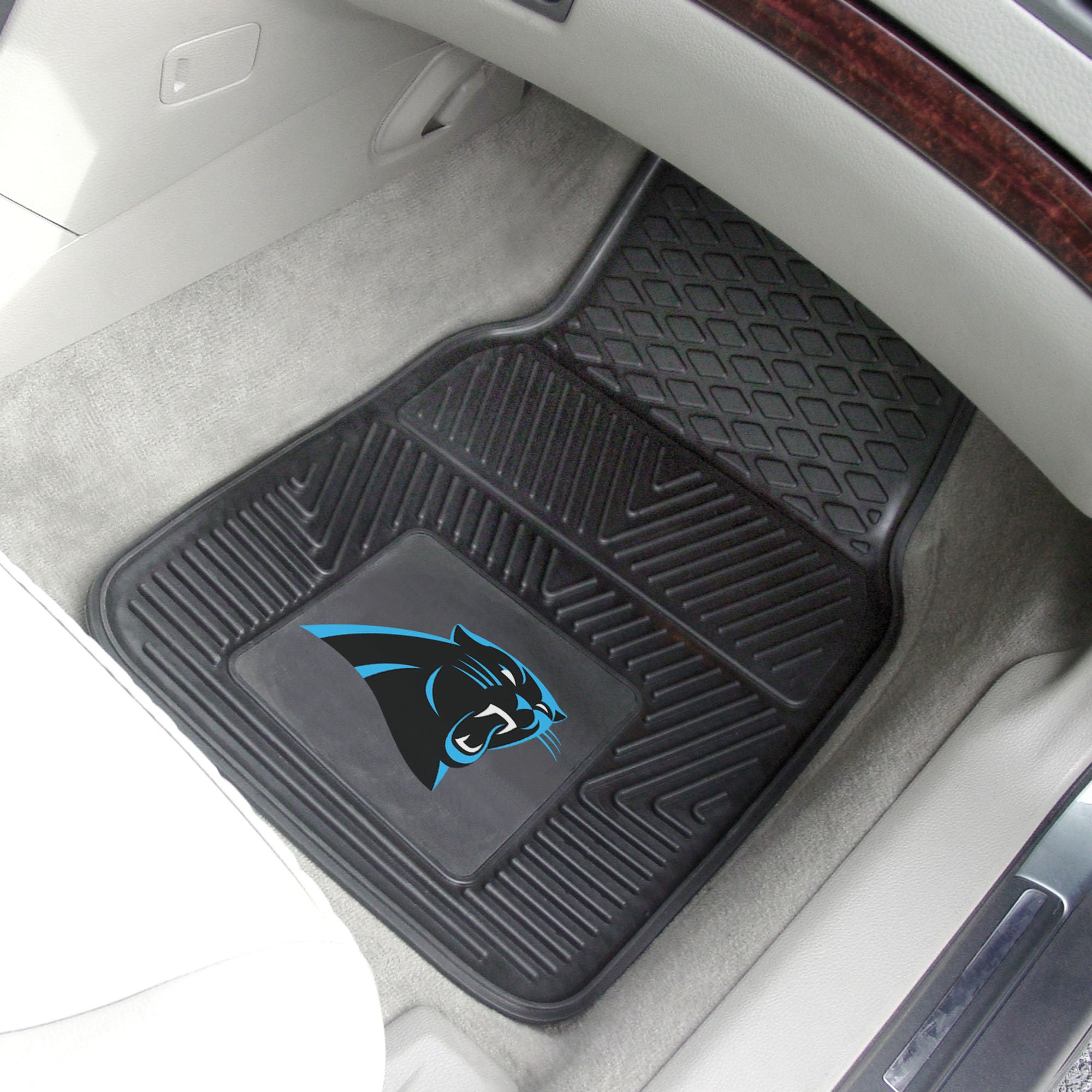 Carolina Panthers Heavy Duty Car Mat Set - 2 Pieces