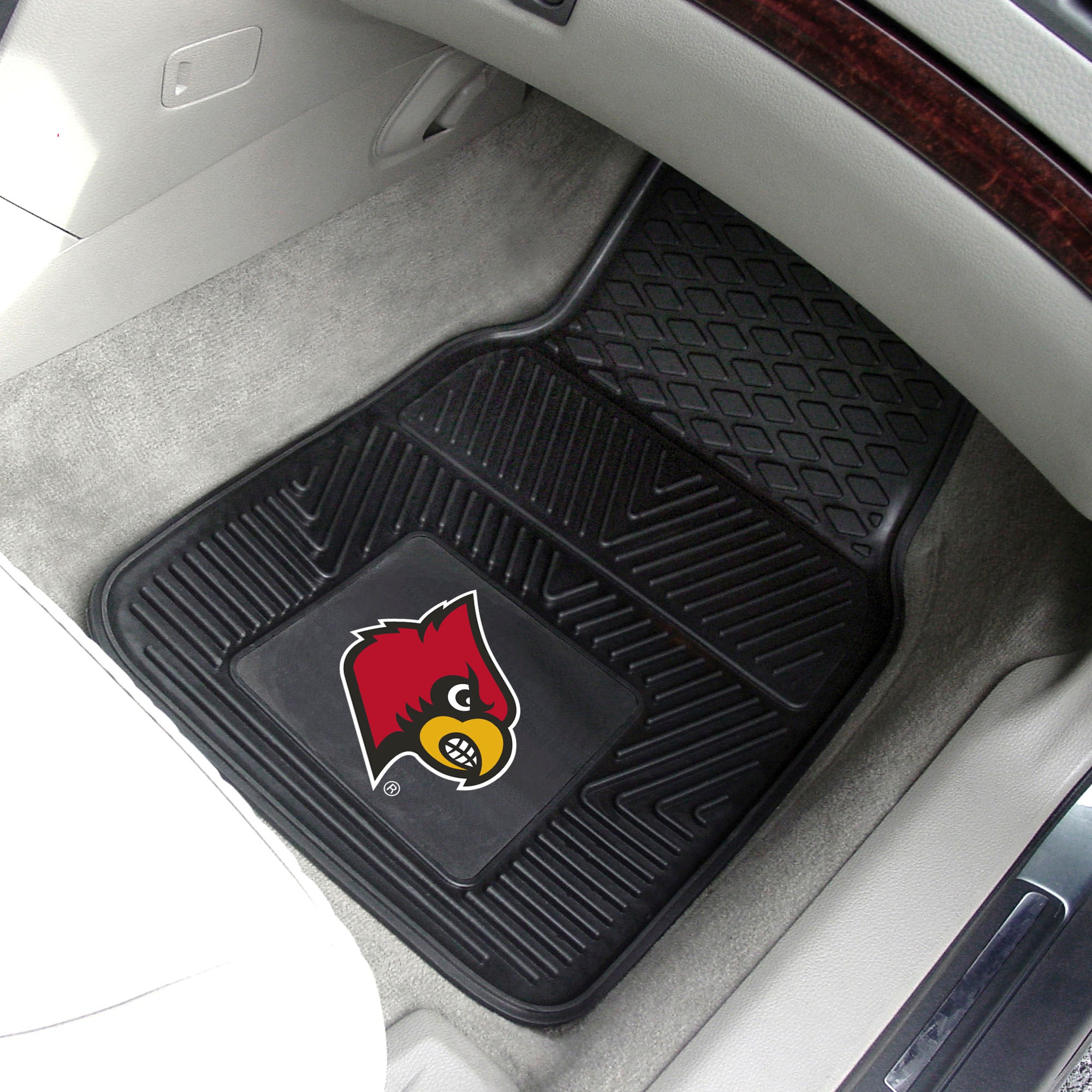 Louisville Cardinals Heavy Duty Car Mat Set - 2 Pieces