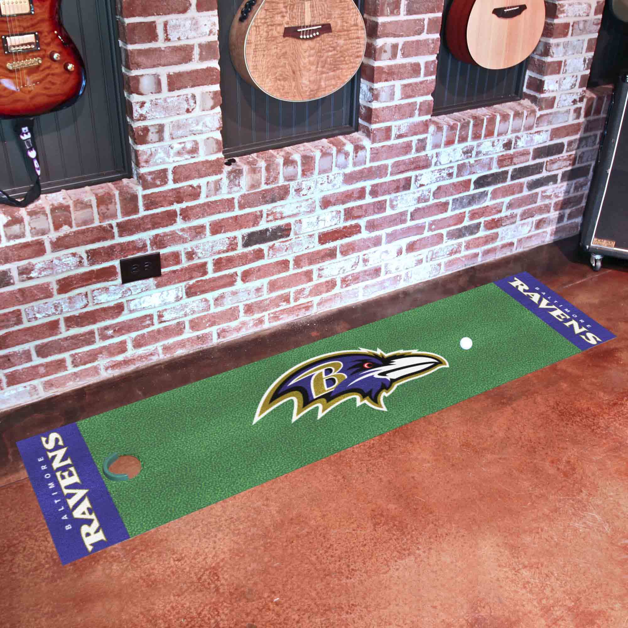 Baltimore Ravens Putting Green Mat - 1.5ft. x 6ft. - Baltimore Ravens