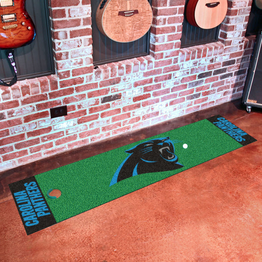 Carolina Panthers Putting Green Mat - 1.5ft. x 6ft. - Carolina Panthers