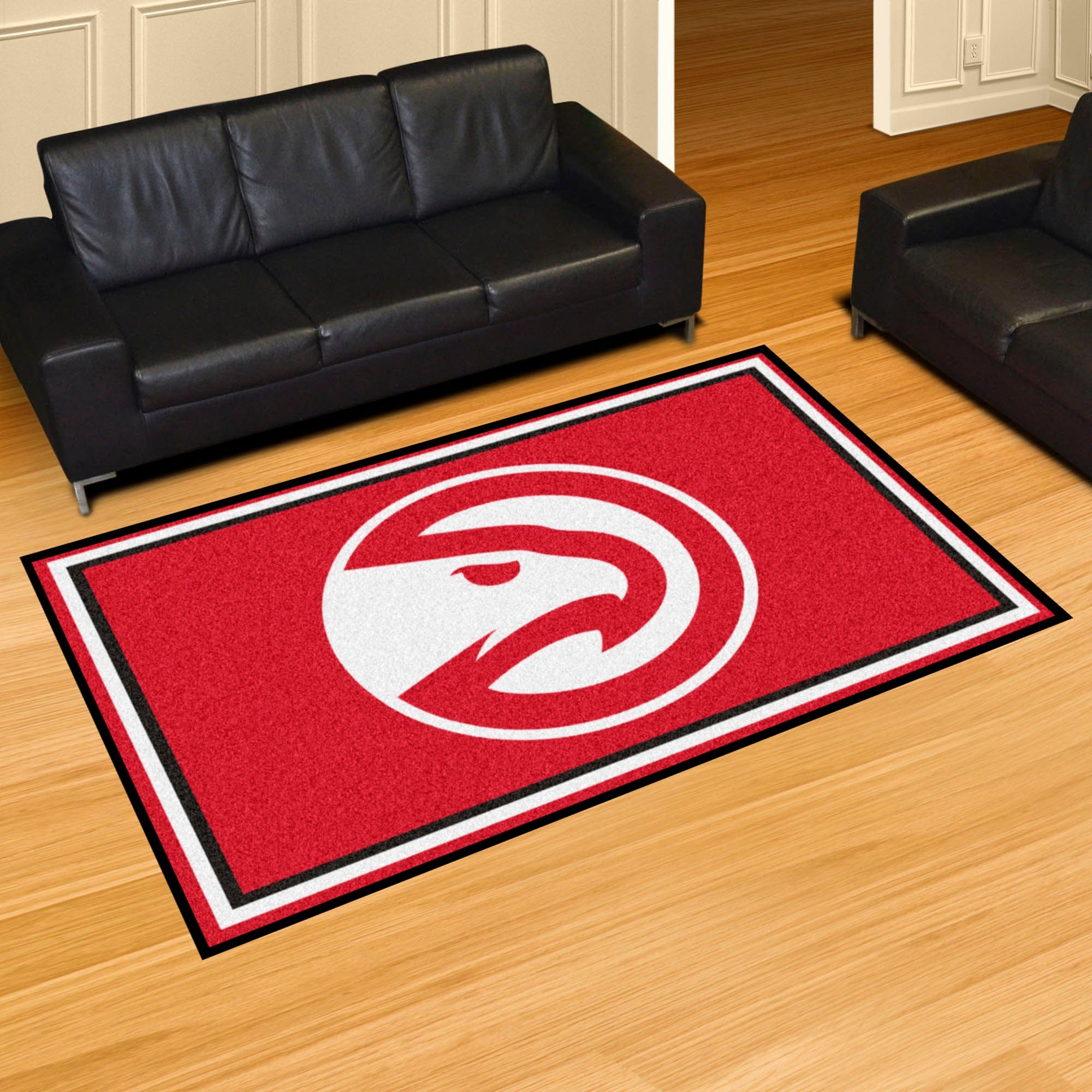 Atlanta Hawks 5ft. x 8 ft. Plush Area Rug - Atlanta Hawks