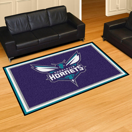 Charlotte Hornets 5ft. x 8 ft. Plush Area Rug - Charlotte Hornets