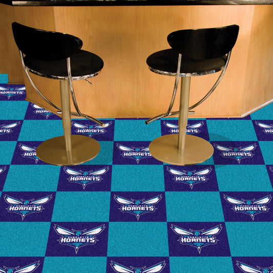 Charlotte Hornets Team Carpet Tiles - 45 Sq Ft. - Charlotte Hornets